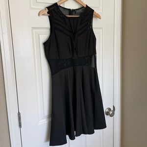 ASTR Black Dress w Mesh Cutout Details